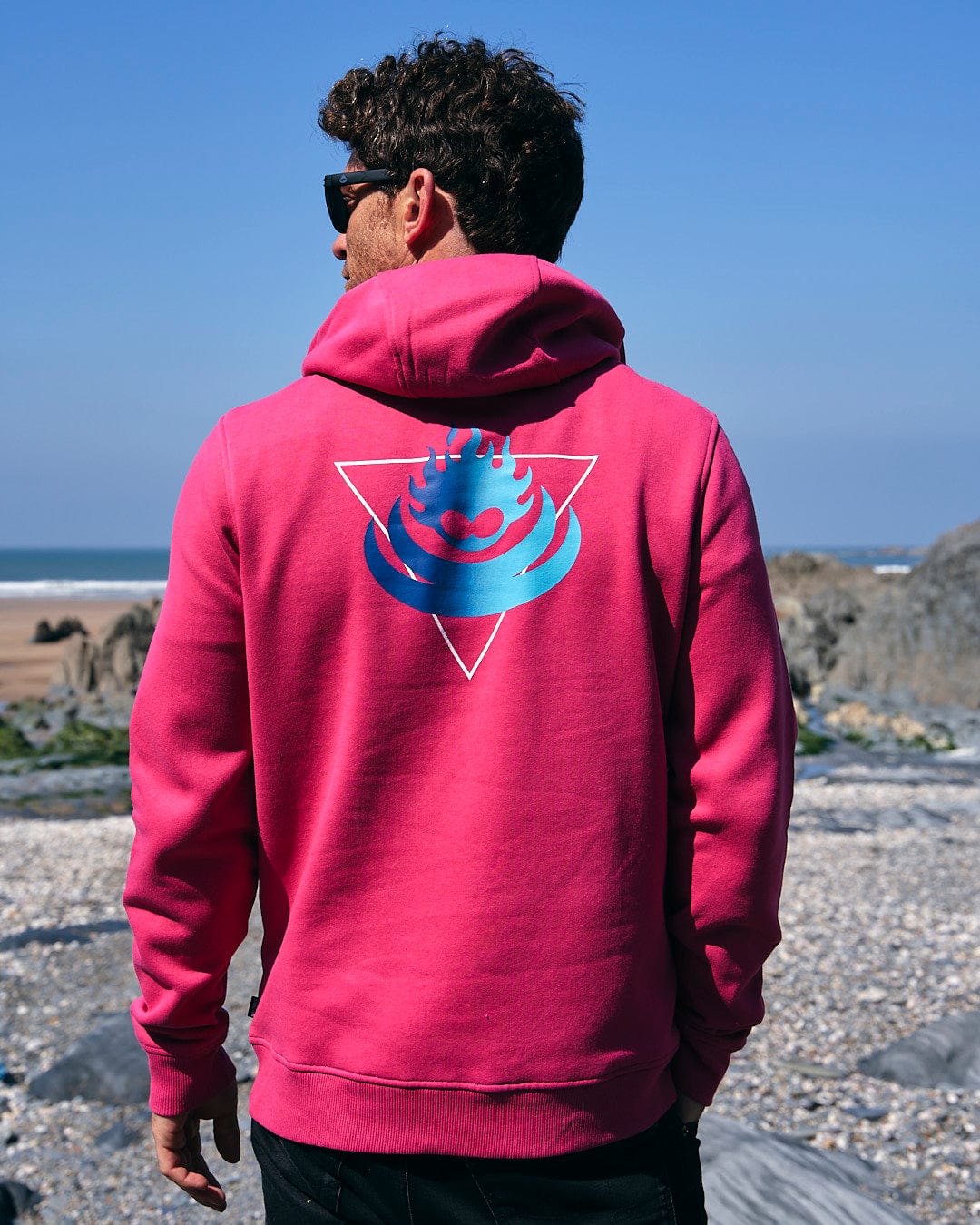 Flame Tri - Mens Pop Hoodie - Pink