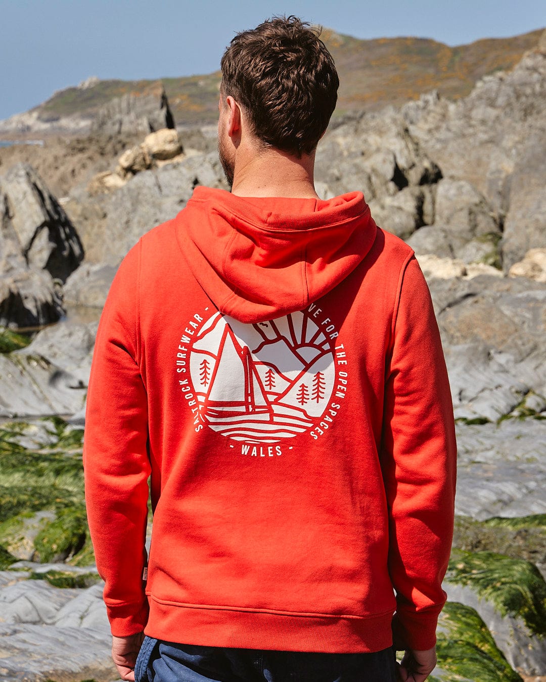 Wales Sailaway - Mens Pop Hoodie - Red