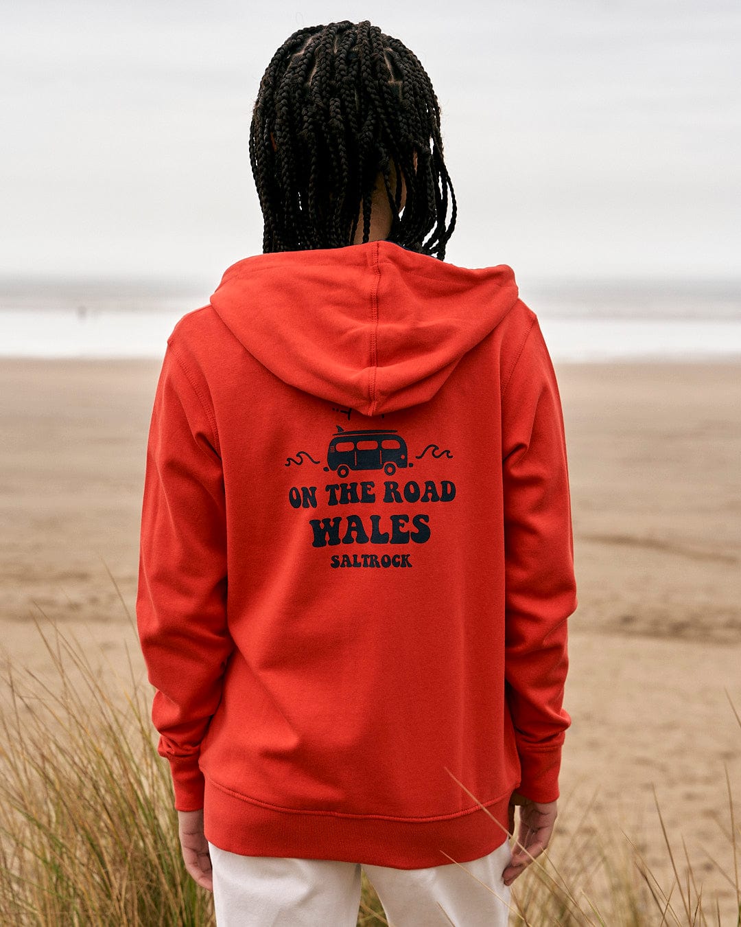 On The Road Wales - Womes Zip Hoodie - Red