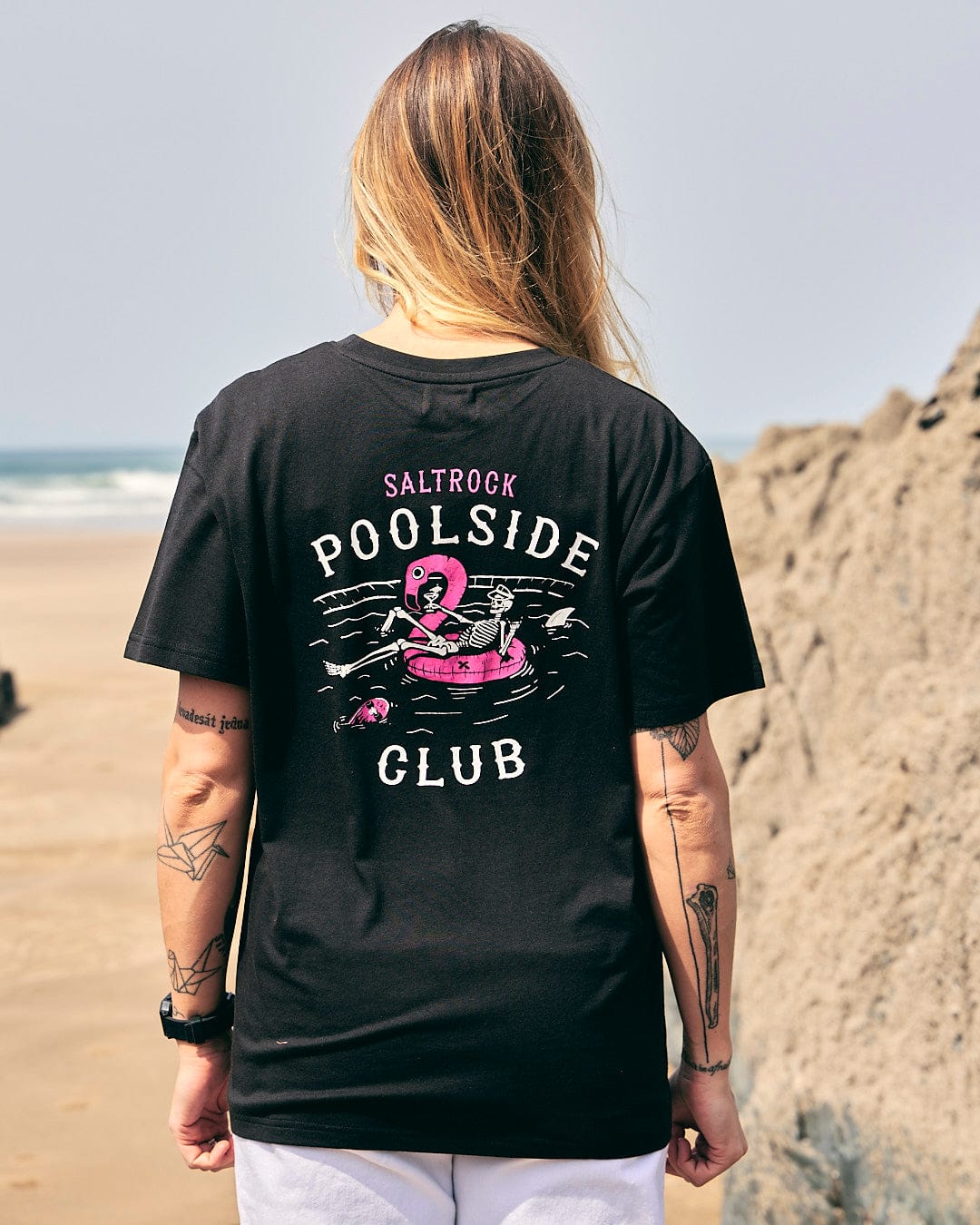 Poolside - Womens Short Sleeve T-Shirt - Black product