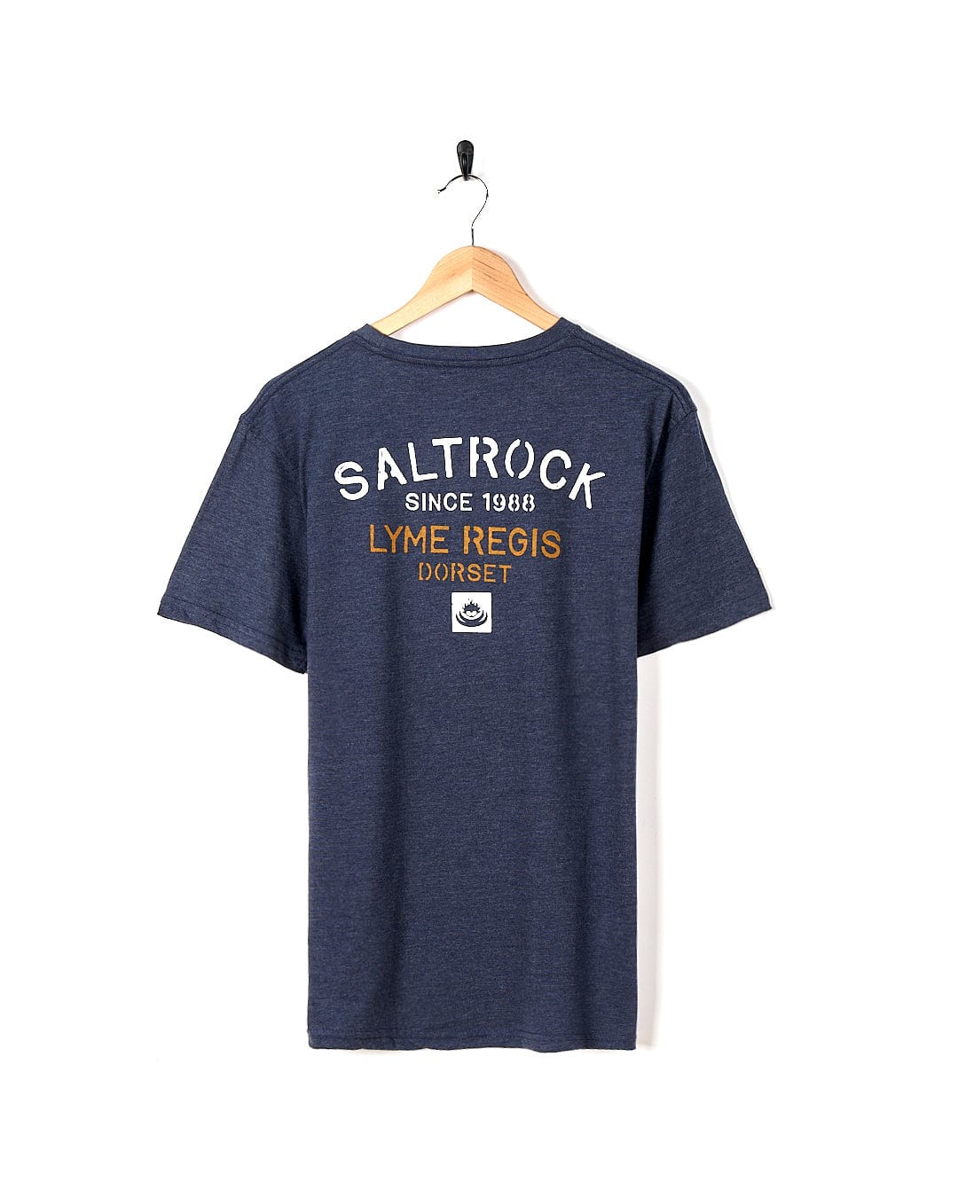 Stencil - Location T-Shirt - Lyme Regis -Blue