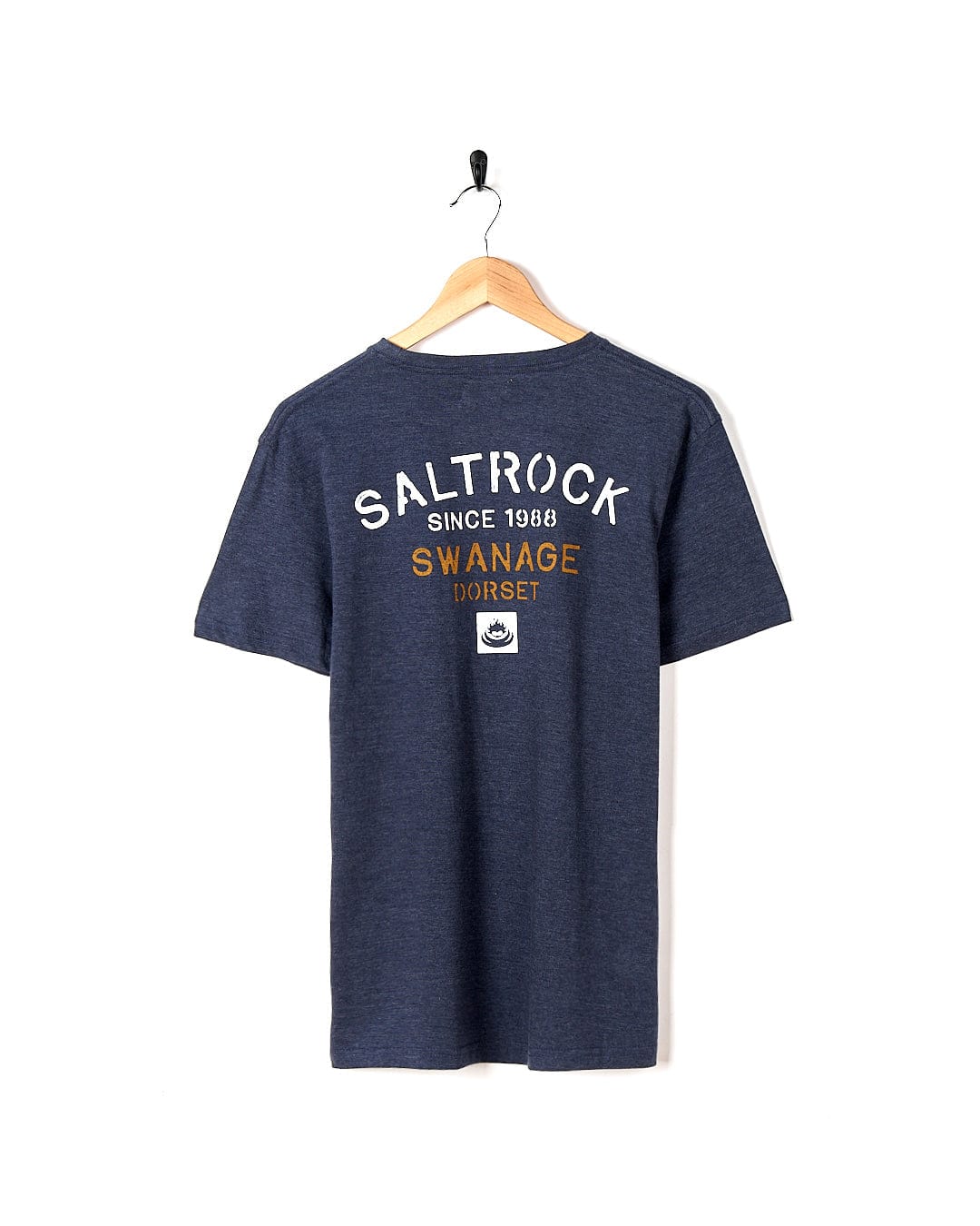 Stencil - Mens Location T-Shirt - Swanage - Dress Blue