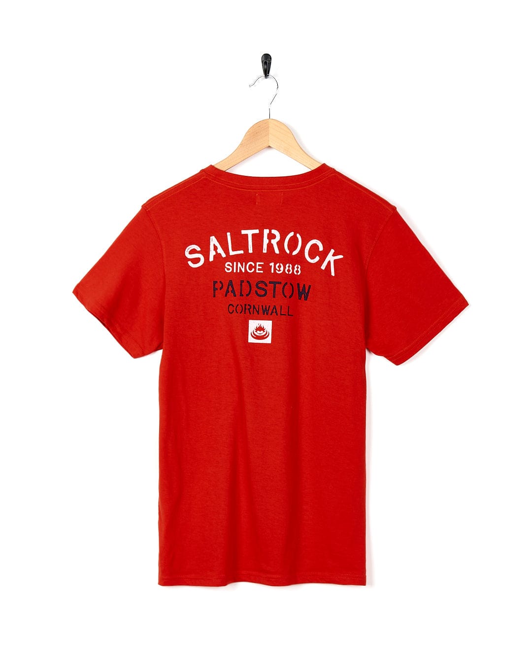 Stencil - Mens Padstow Location T-Shirt - Red