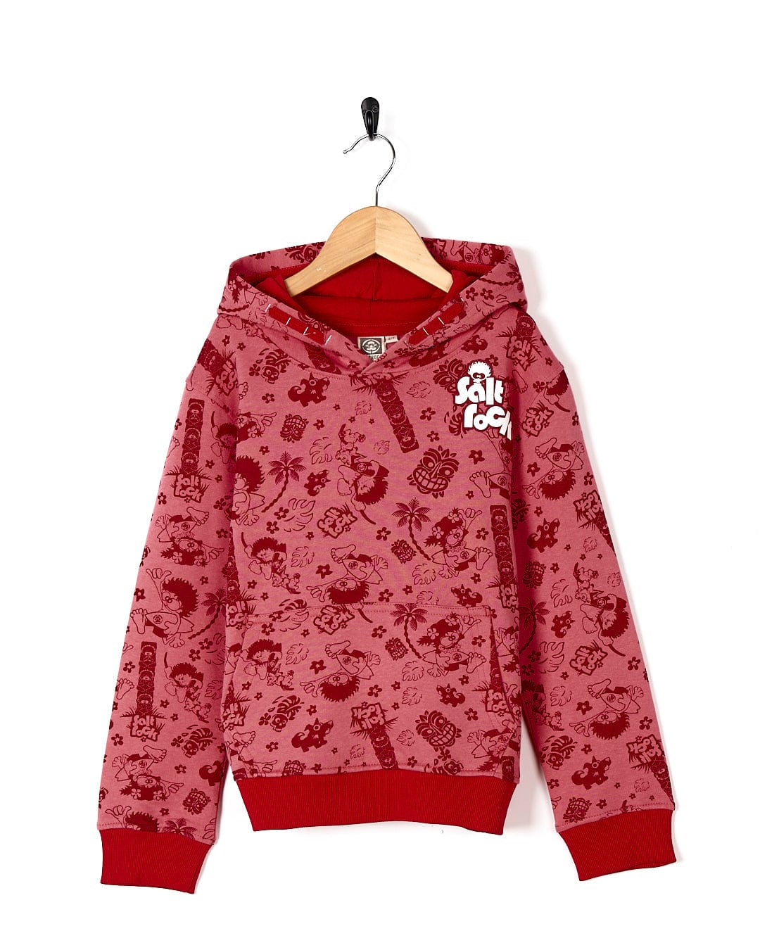 Tiki Tok - Kids Pop Hoodie - Red