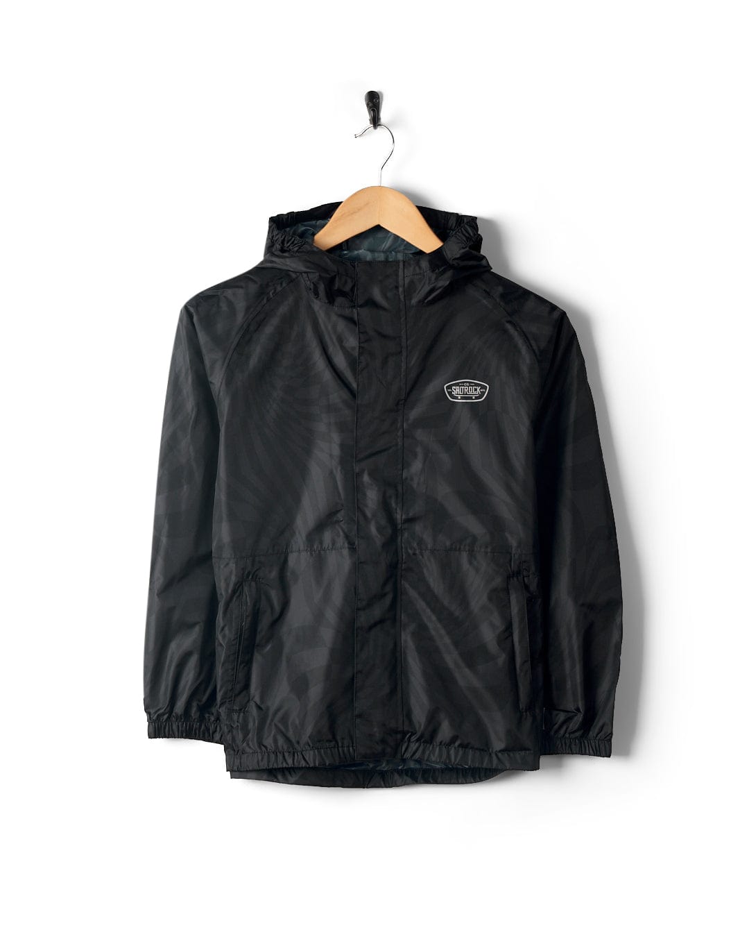 Warped - Kids Waterproof Packable Jacket - Black, Black / 11/12