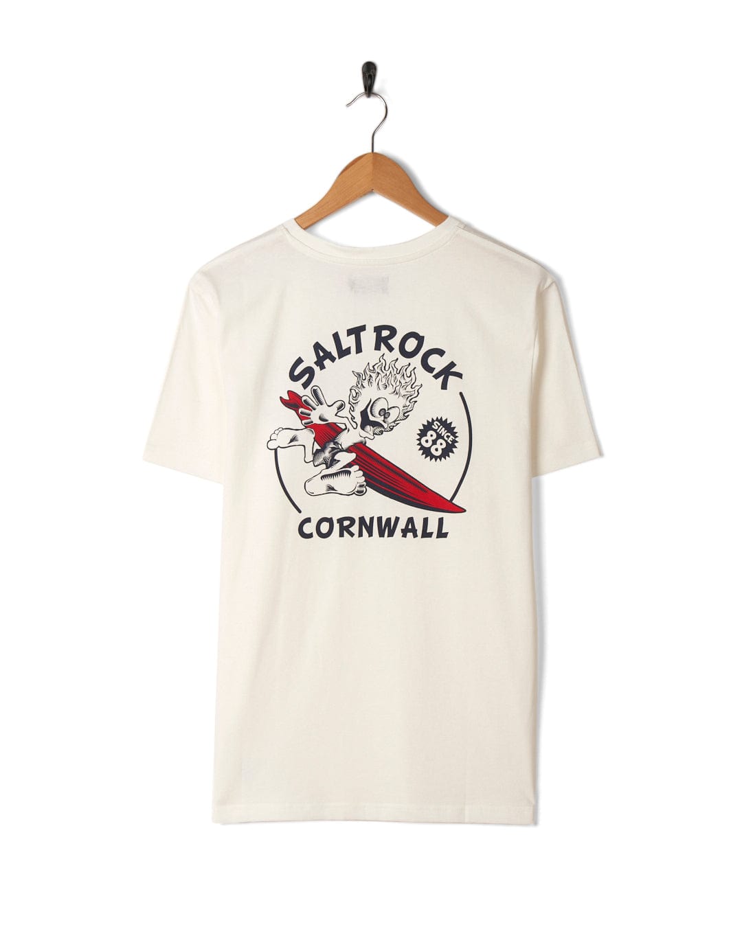 Wave Rider Cornwall - Mens Short Sleeve T-Shirts - White, White / XXL