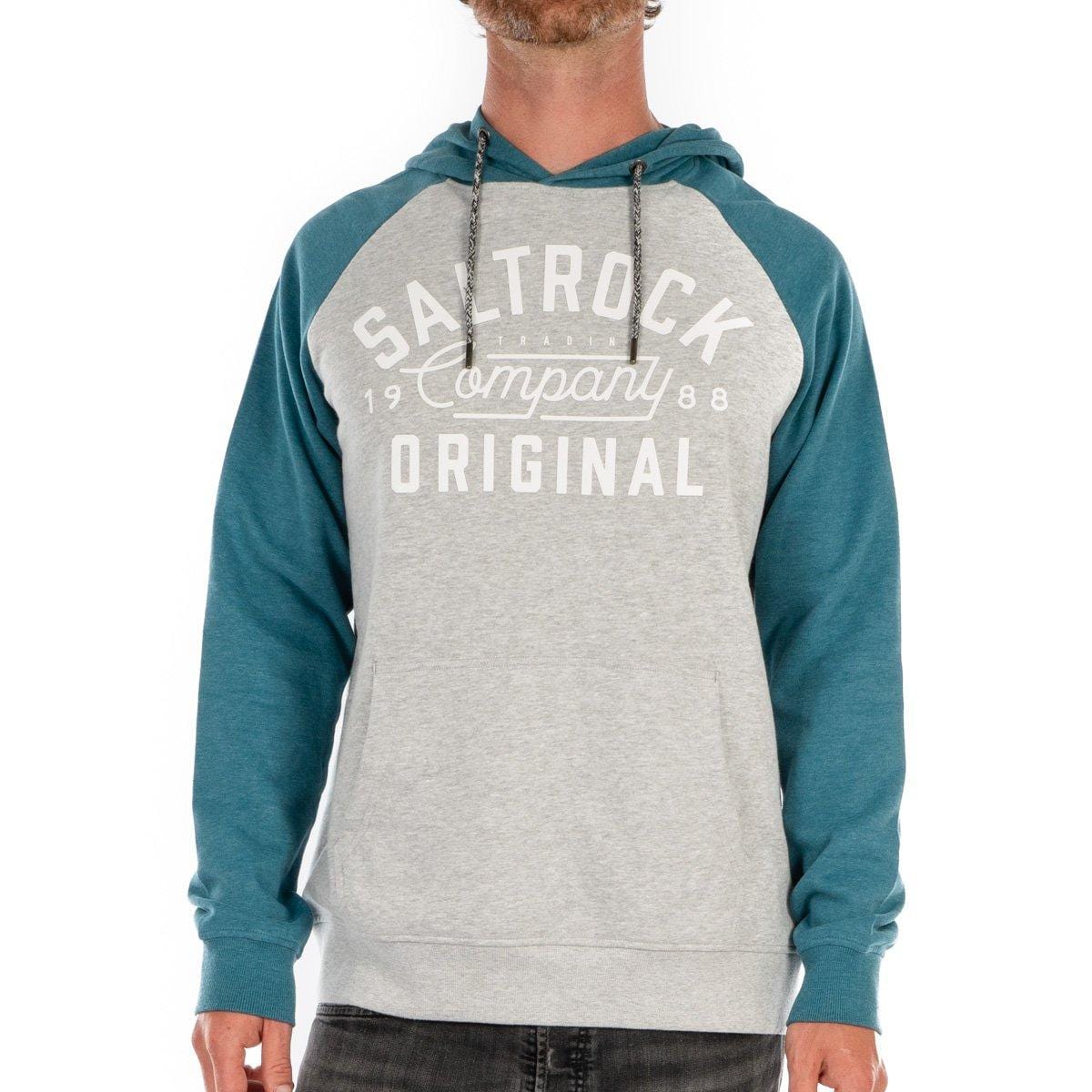 Baller - Men’s Raglan Pop Hoodie - Blue/Grey