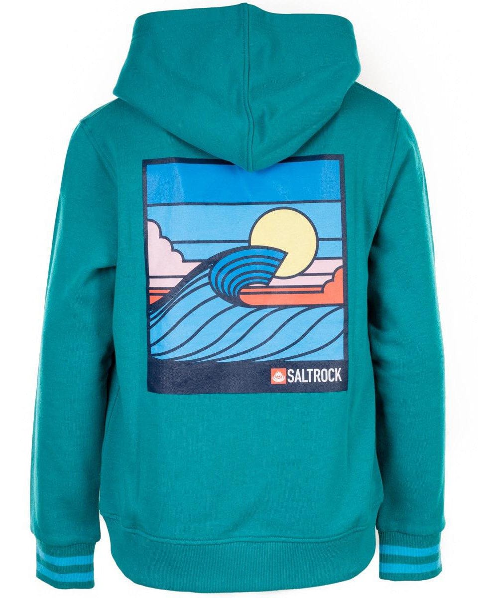 Breaking Wave - Boys  Pop Hoodie - Turquoise