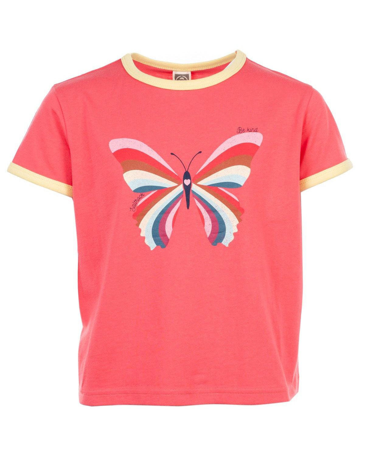 Butterfly Kids Cropped Ringer T-Shirt