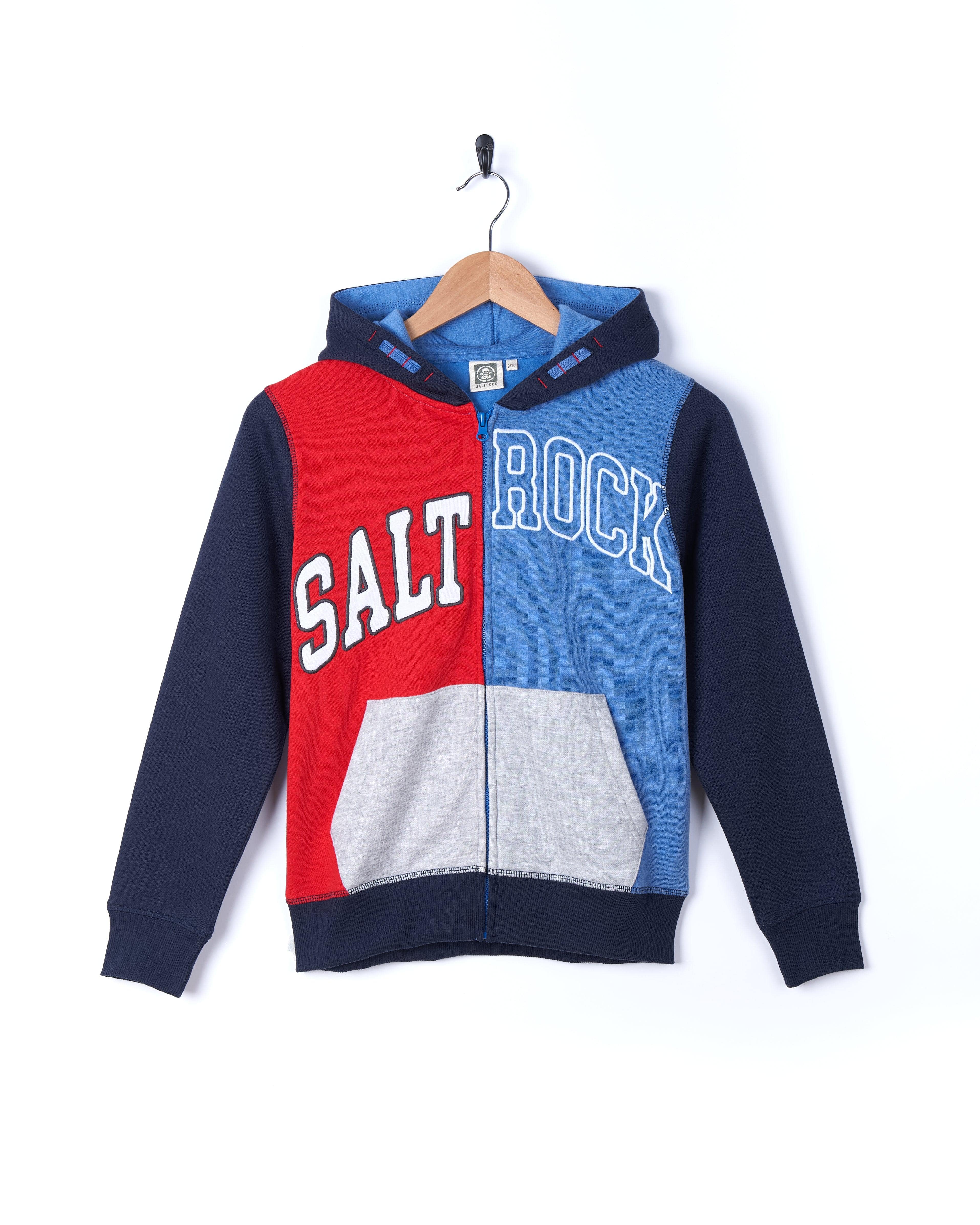 Collegiate - Kids Zip Hoodie - Blue/red - AW23