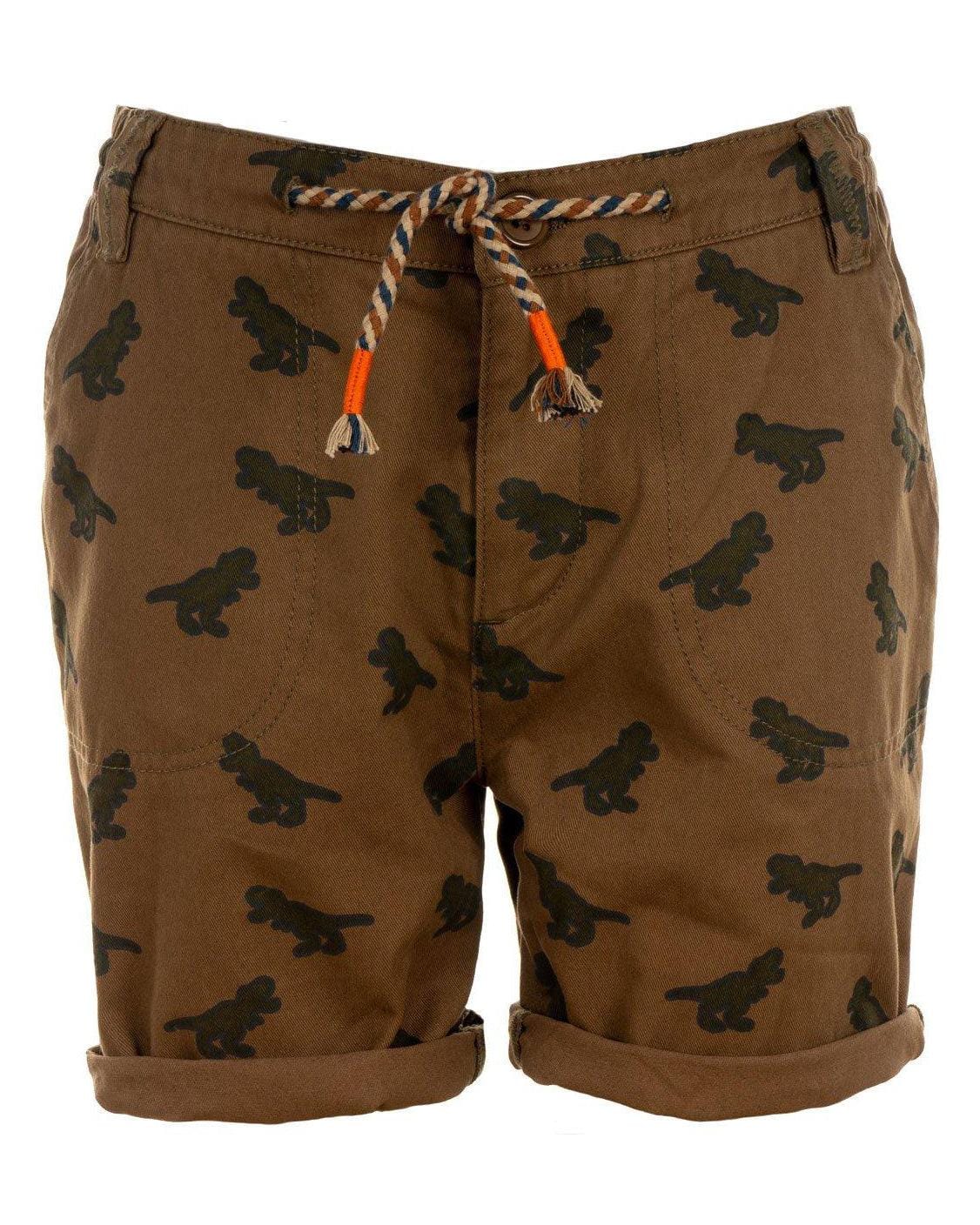 Dinosaur - Boys Shorts - Brown