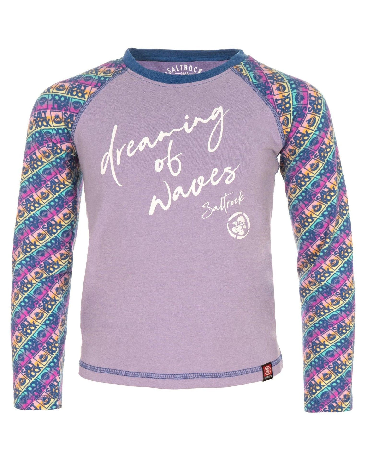 Dream Wave - Girls Pajama T-Shirt - Purple