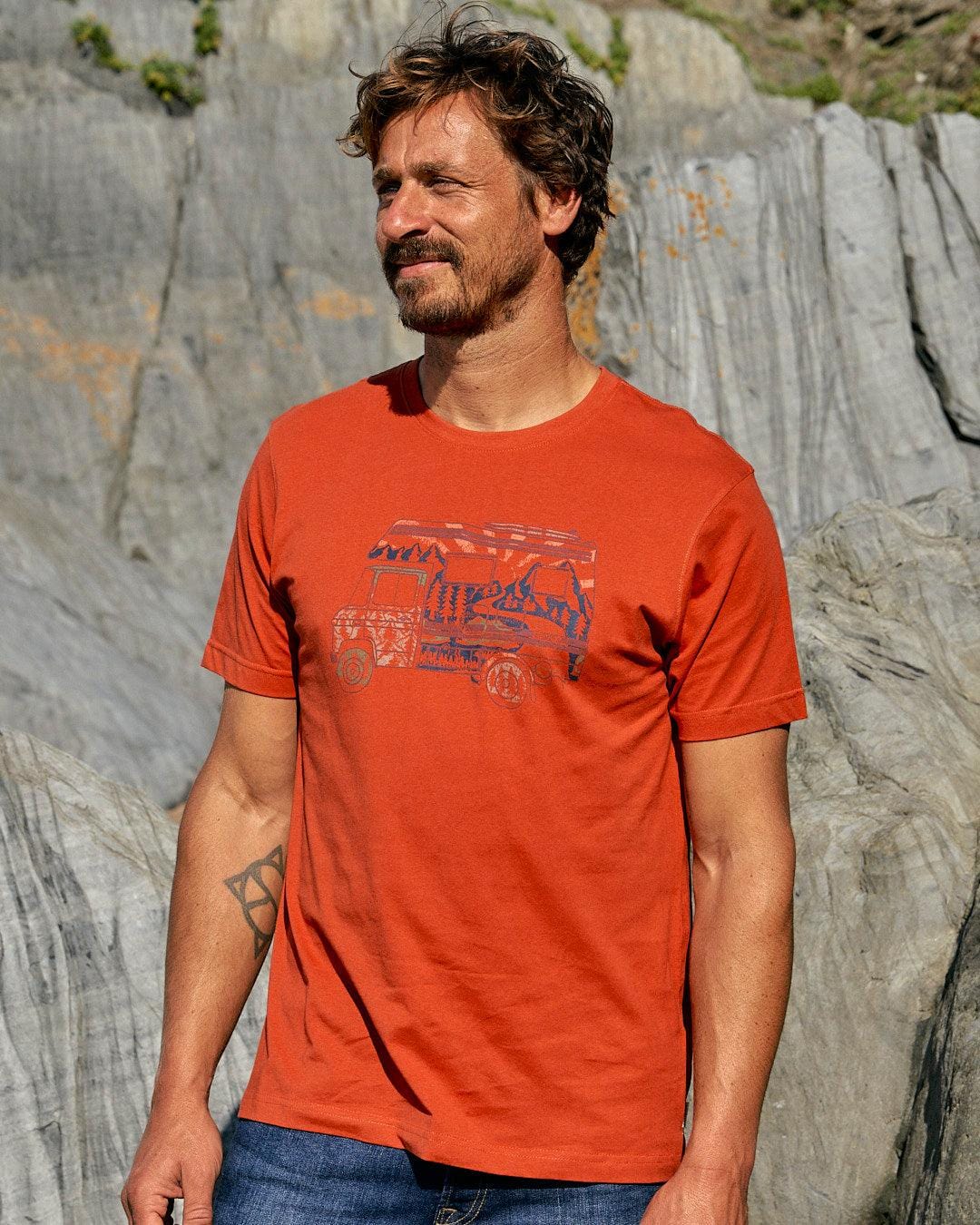 Expedition Camper Short Sleeve T-Shirt - Orange