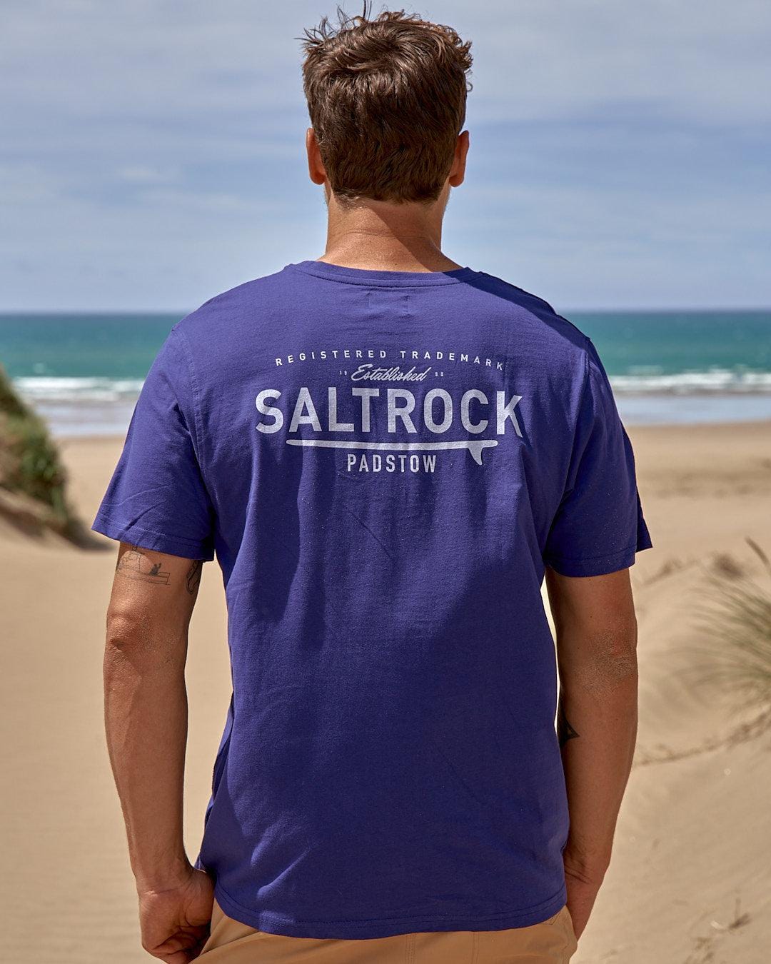 Endless Location - Mens T-Shirt Padstow - Navy
