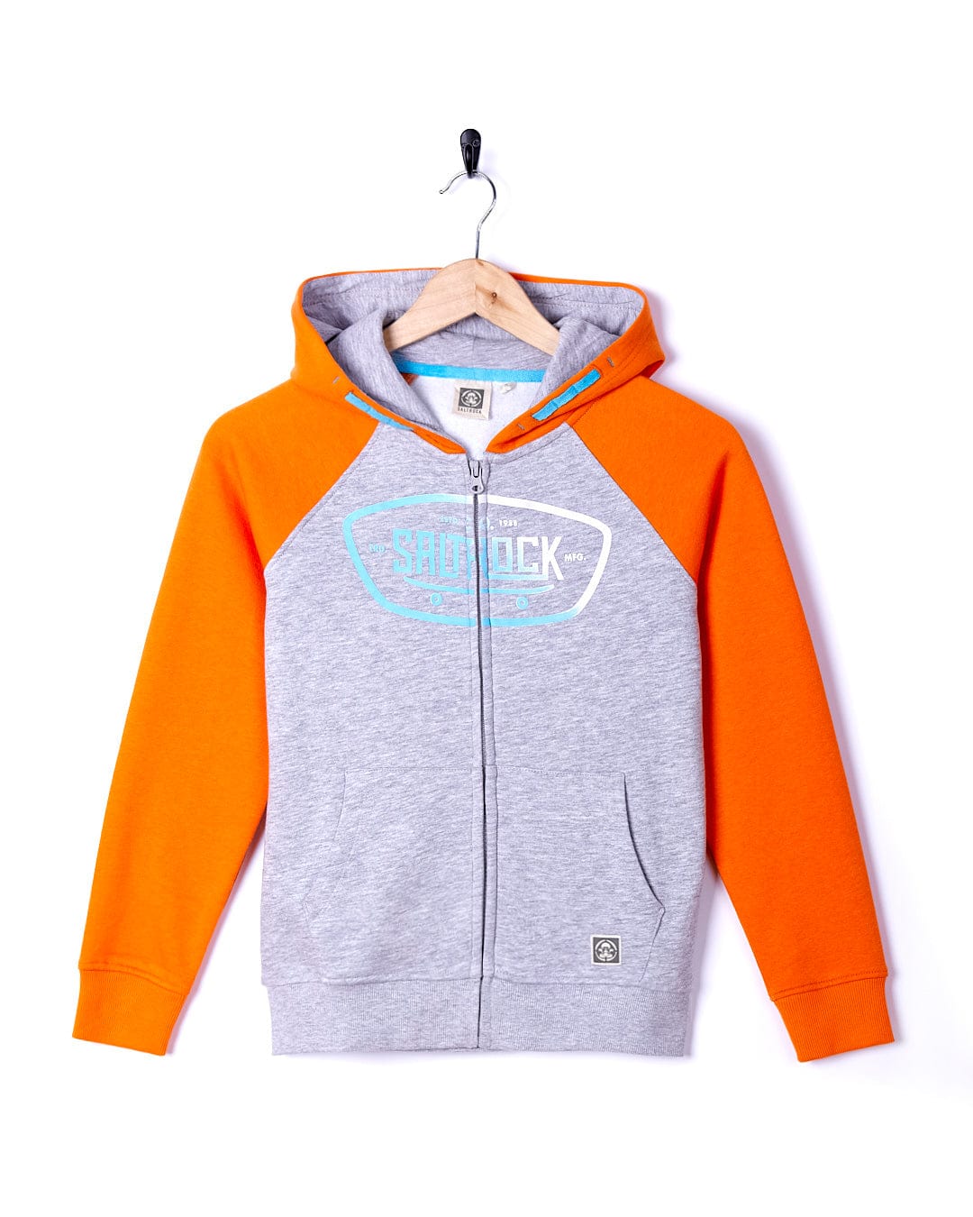 Hardskate Gradient - Kids Raglan Zip Hoodie - Grey