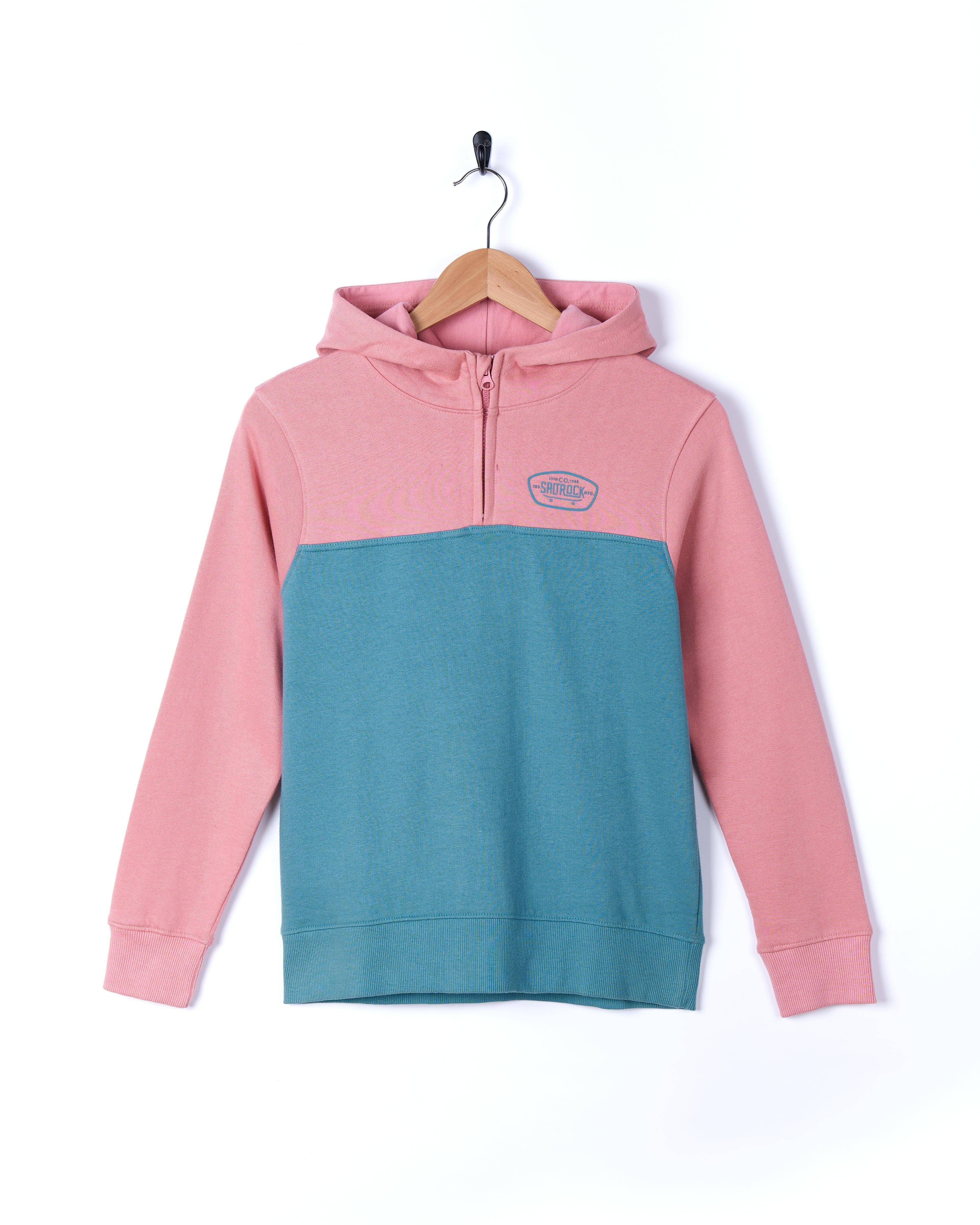 Hardstake Panel - Kids Pop Hoodie - Pink/blue