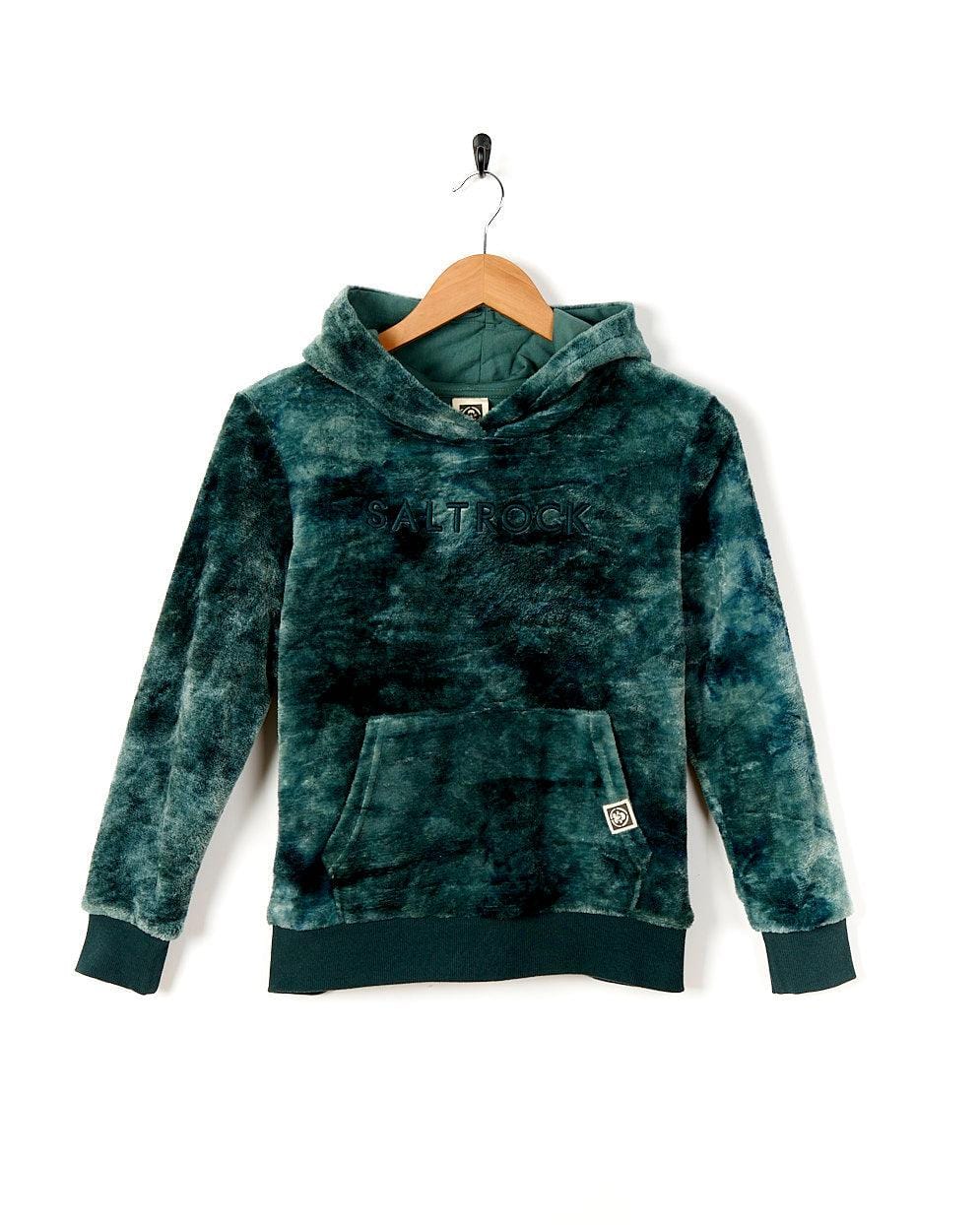 Gracie - Kids Fleece Pop Hoodie - Dark Green