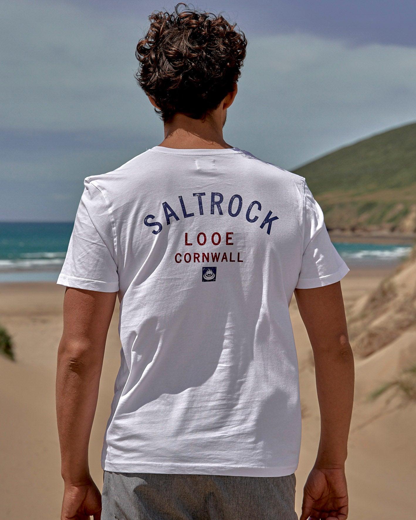 Location - Mens T-Shirt - Looe - White