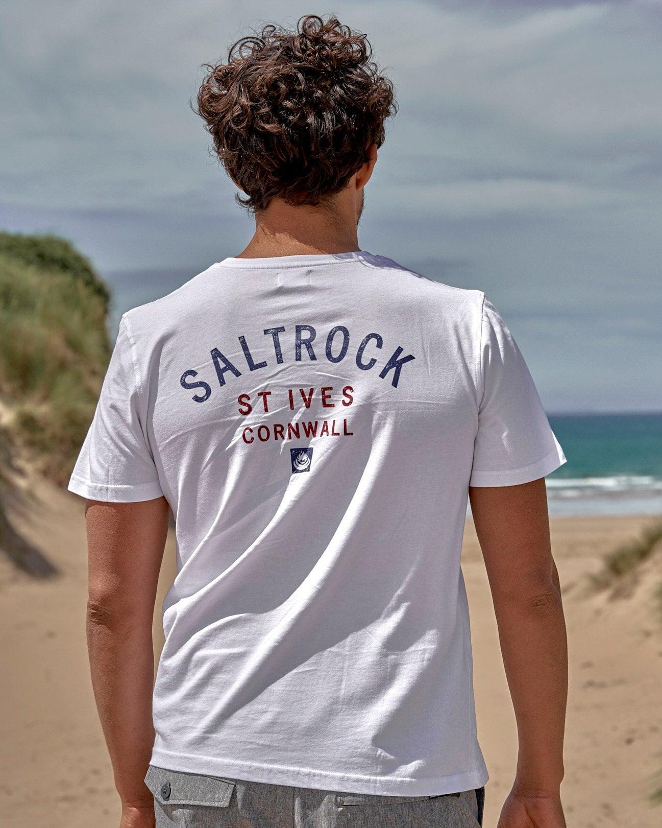 Location - Mens T-Shirt - St Ives - White