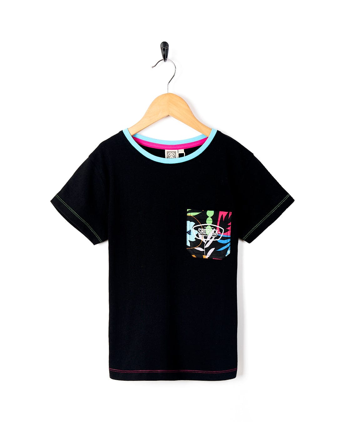 Rayssa - Kids Short Sleeve Pocket T-Shirt - Black