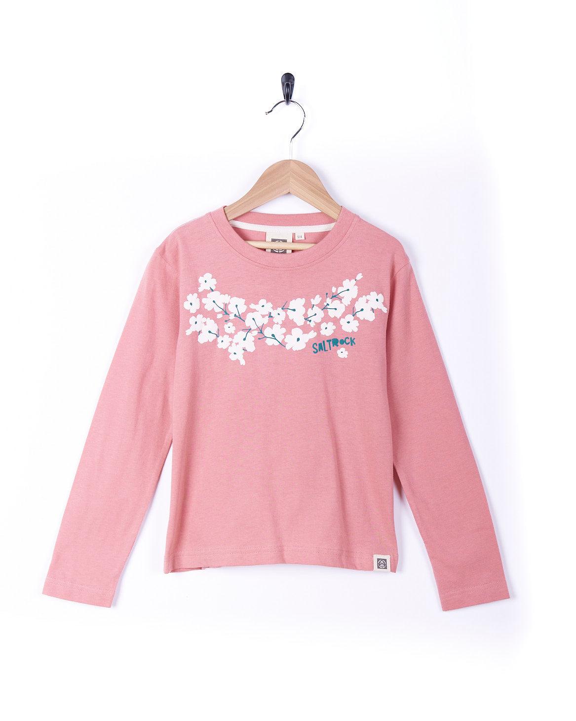 Sea Daisy - Kids Long Sleeve T-Shirt - Pink