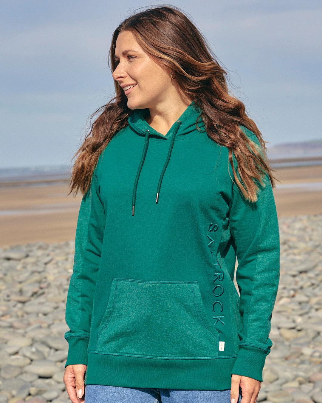 Shelley - Womens Pop Hoodie - Dark Green