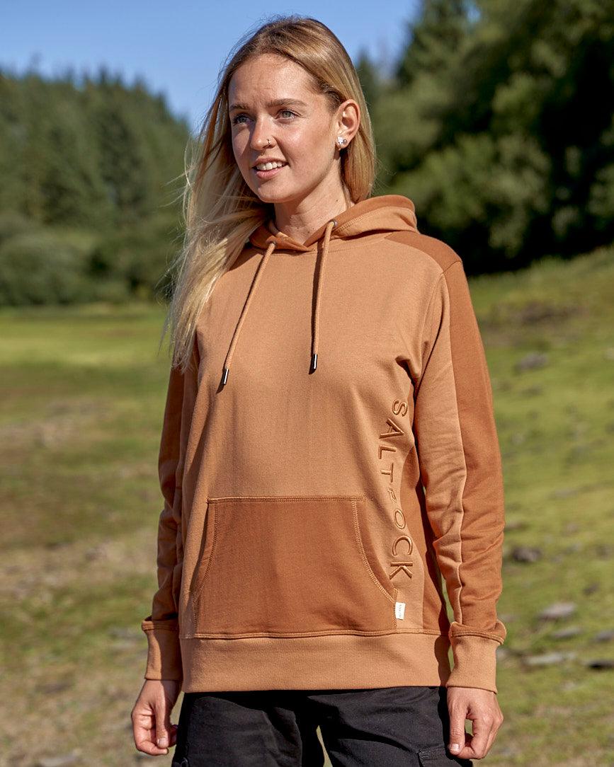 Shelley - Womens Pop Hoodie - Brown