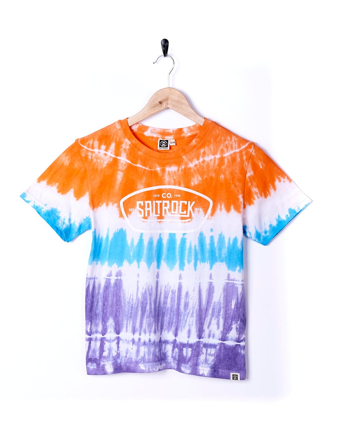 Sunray Skate - Boys Tie Dye Short Sleeve T-Shirt - Orange