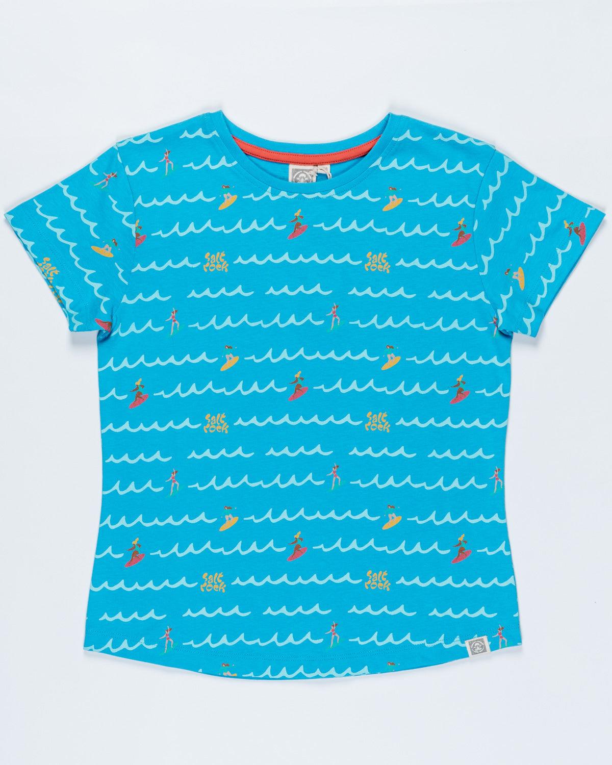 Surf Sisters Stripe Kids Recycled Short Sleeve T-Shirt