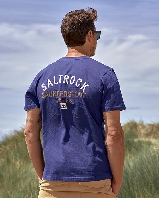 Location T-Shirt - Saundersfoot - Blue