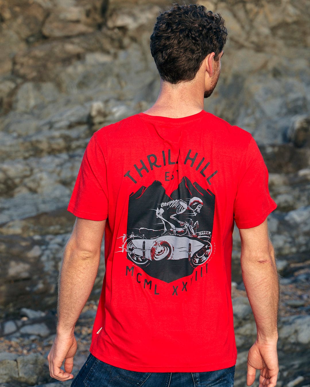 Thrill Hill - Mens Short Sleeve T-Shirt - Red