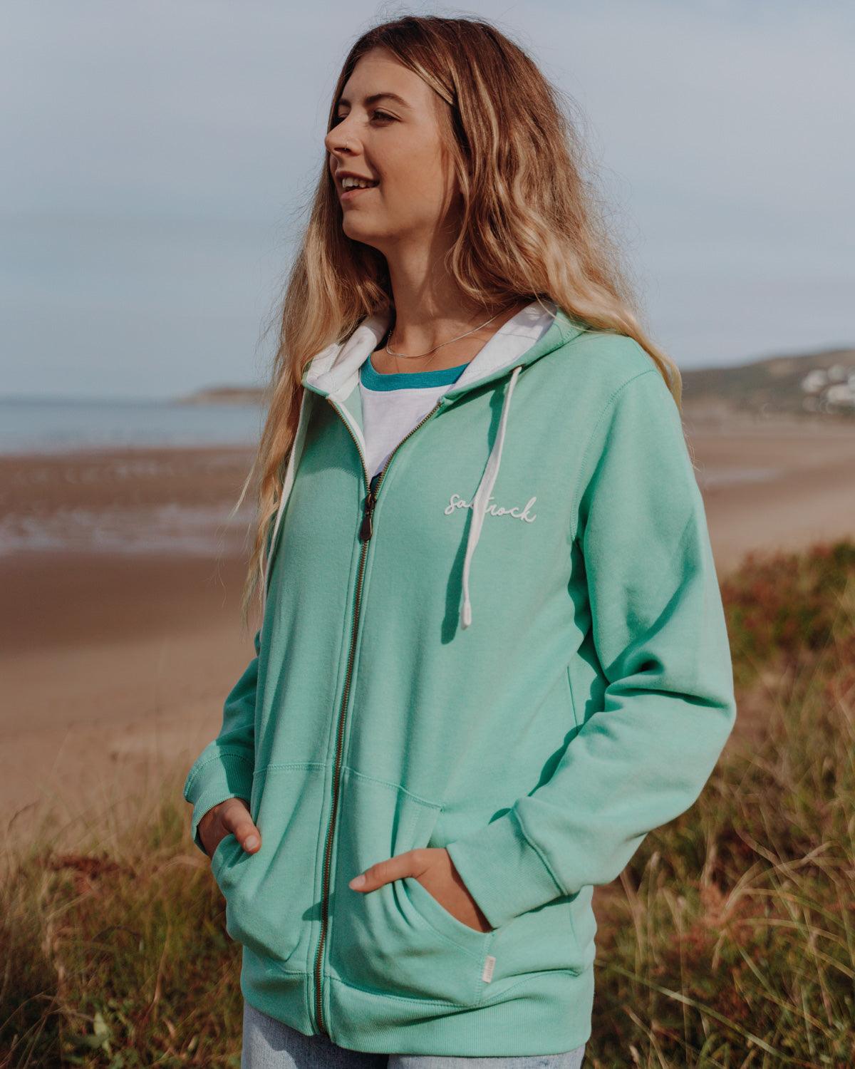 Velator - Womens Zip Hoodie - Light Green