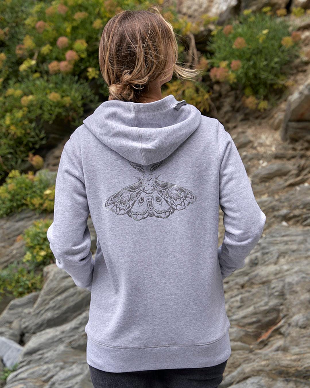 Vision Wings - Womens Pop Hoodie - Grey