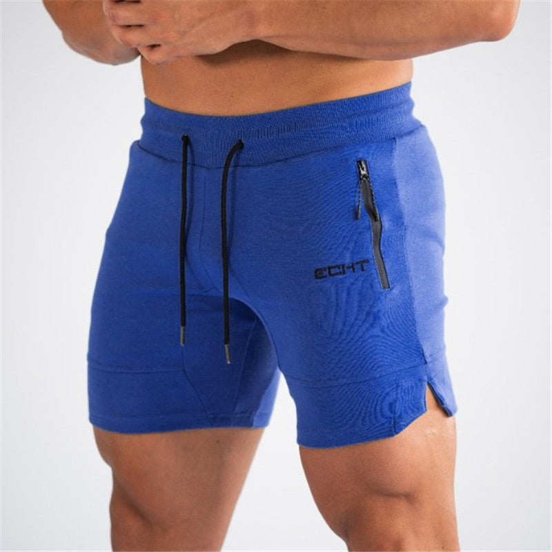 Zipper Garnish Hawaii Short Bermuda Masculina  New  Men Summer Shorts Gyms Mesh Breathable Fitness P