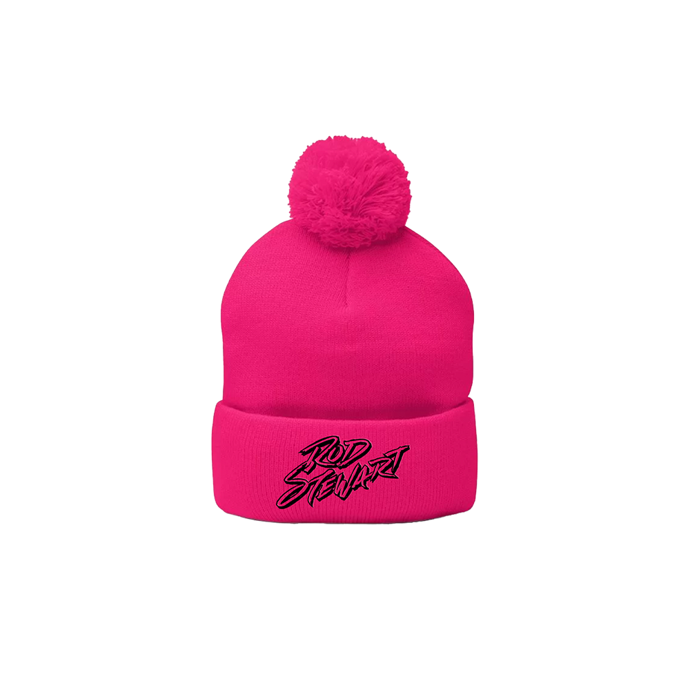 Hot Pink Logo Beanie - Rod Stewart Official Store product image