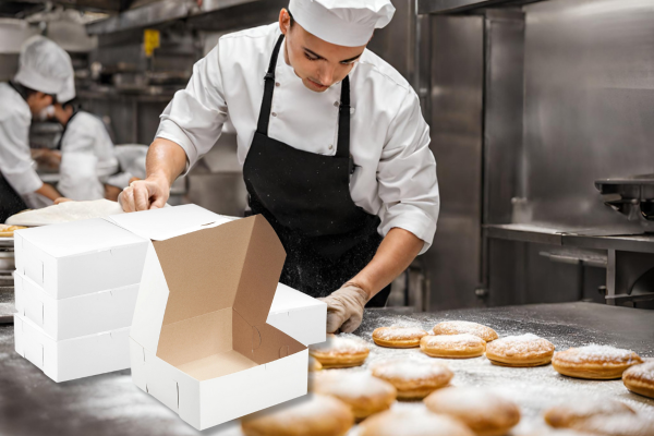 Present Your Bakery Delights in Style: Introducing EcoQuality's White Bakery Pastry Boxes!