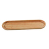 15 1/2" x 3 1/2" Rectangular Sushi Tray Golden Oak Melamine