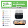 to-go boxes takeout delivery take out food storage containers Reusable Box Plastic Microwave Freezer black safe meal prep Lunch food storage solutions packaging Ecofriendly Disposable with lid black 38 oz 38 ounces economical bulk wholesale ecoquality restaurant fast food supplies nyc