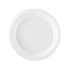 9" inch disposable plate china party tableware dinner plate plastic round salad plate wedding baby shower catering supplies charger plates translucent white small reusable bulk birthday gathering dessert appetizer plates