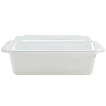 38oz, 8x6-Inch Deep Rectangular Container - Black and White