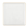 7.75" & 10.75" disposable china party tableware dinner plate plastic square salad plate wedding baby shower catering supplies charger plates large reusable translucent clear bulk birthday gathering dessert appetizer plates square design summer