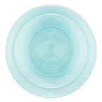 7" & 10" disposable china party tableware dinner plate plastic round salad plate wedding baby shower catering supplies charger plates large reusable blue bulk birthday gathering dessert appetizer plates blue crystal design summer