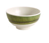 4 1/2"x2 1/2" Rice Bowl, Bamboo Style Melamine Green 10oz