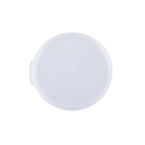 Round translucent polypropylene lid for 6QT & 8QT food containers – durable, crack-resistant, odor-resistant, and dishwasher safe. (Packed By: 12 Each Per Pack) for food storage efficiency.