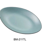 Deep Oval Plate crafted from durable melamine, it is resistant to chipping and breaking, making it perfect for everyday use as well as special occasions. The deeper shape of this dinner plate is ideal for serving a variety of dishes, such as pastas, salads, or casseroles. High quality affordable dinnerware. this plate is suitable for both indoor and outdoor dining, offering a stylish yet practical option for your dinnerware collection.