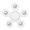 Five arm white fidget spinner with metal balls for focus and stress relief
