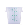 Food Storage Container Square Polypropylene Translucent 4QT – Durable