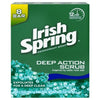 Irish Spring Deep Action Scrub Soap 8 Bar Pack Exfoliating Deodorant