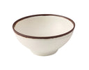 Yanco Bowl NA-606 Made from melamine, it is designed for both durability and ease of use, ideal for commercial settings such as hotels, restaurants, and cafes. Its break-resistant feature ensures it can handle the demands of a busy kitchen. With a round shape and a classic ivory speckled finish accented by a brown rim, this bowl adds a refined touch to any meal presentation.