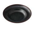 Yanco Mediterrean Pasta Bowl NA-810BK Crafted from melamine, this bowl is designed to be both durable and stylish, fitting seamlessly into various dining environments. Its white color with an ivory speckled finish and brown rim adds a refined touch to any table setting. With a 12-ounce capacity, this bowl is perfect for serving pasta, salads, or other side dishes. The melamine material ensures that the bowl is break-resistant and can withstand daily use in hotels, restaurants, and cafes. 